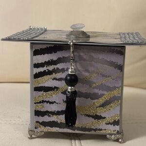 Chic Black and Gold Jewelry Organizer Box